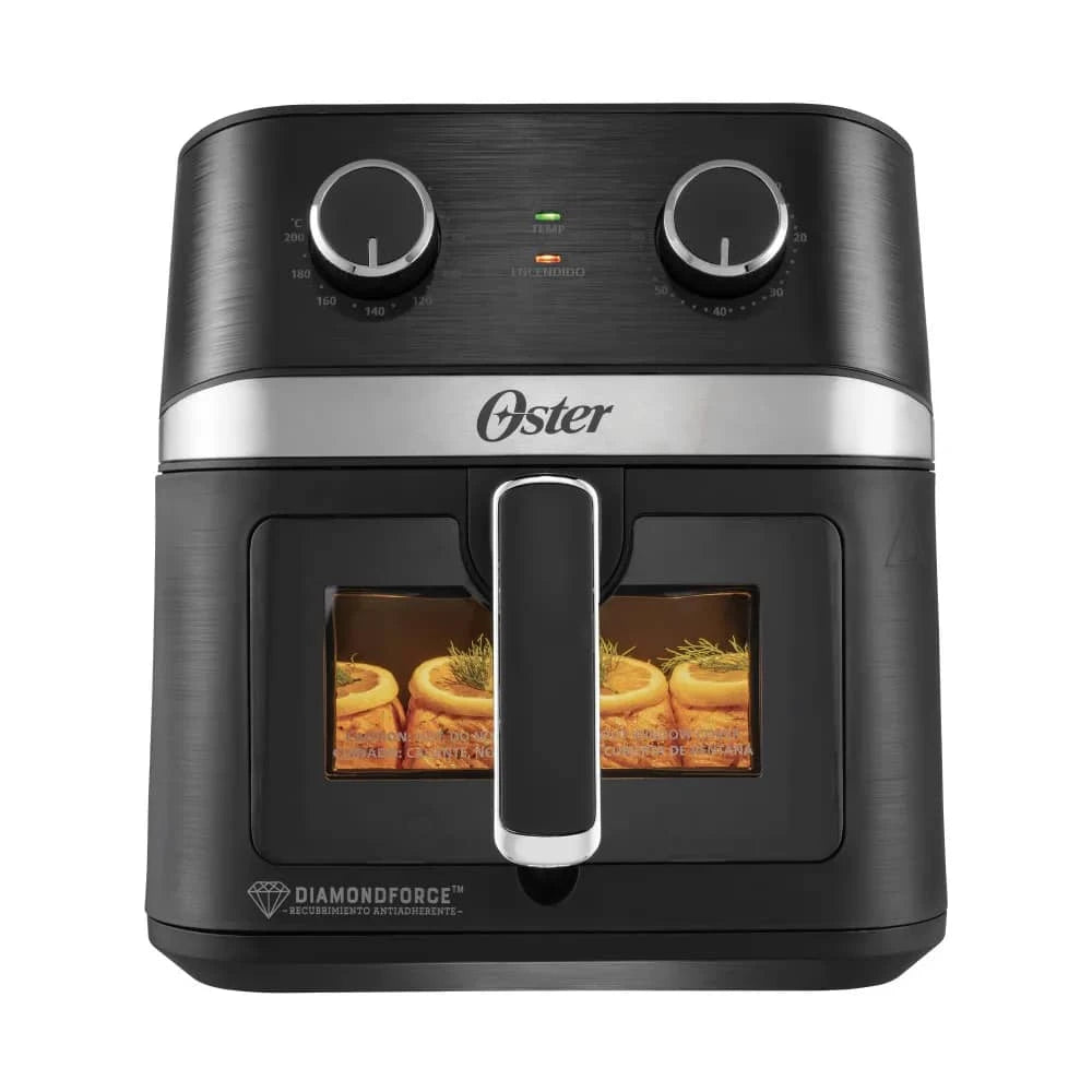 Freidora de aire Oster 6 litros Honduras con diseño moderno y ventana de visualización