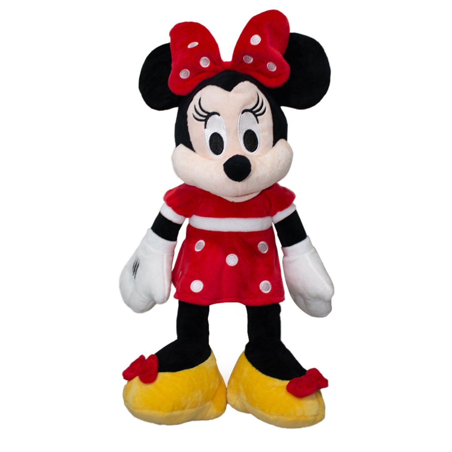 Peluche Disney de Minnie Mouse, vestido rojo, vista frontal