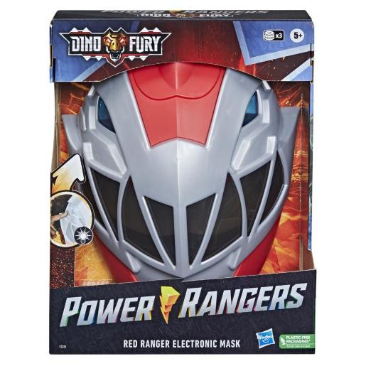 Máscara Power Rangers roja con efectos electrónicos, juego de rol y diversión asegurada