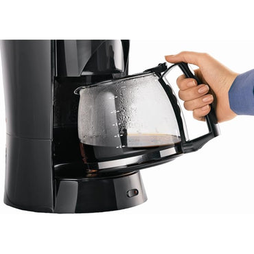 Cafetera 12 tazas negra Proctor Silex con jarra transparente y manija ergonómica