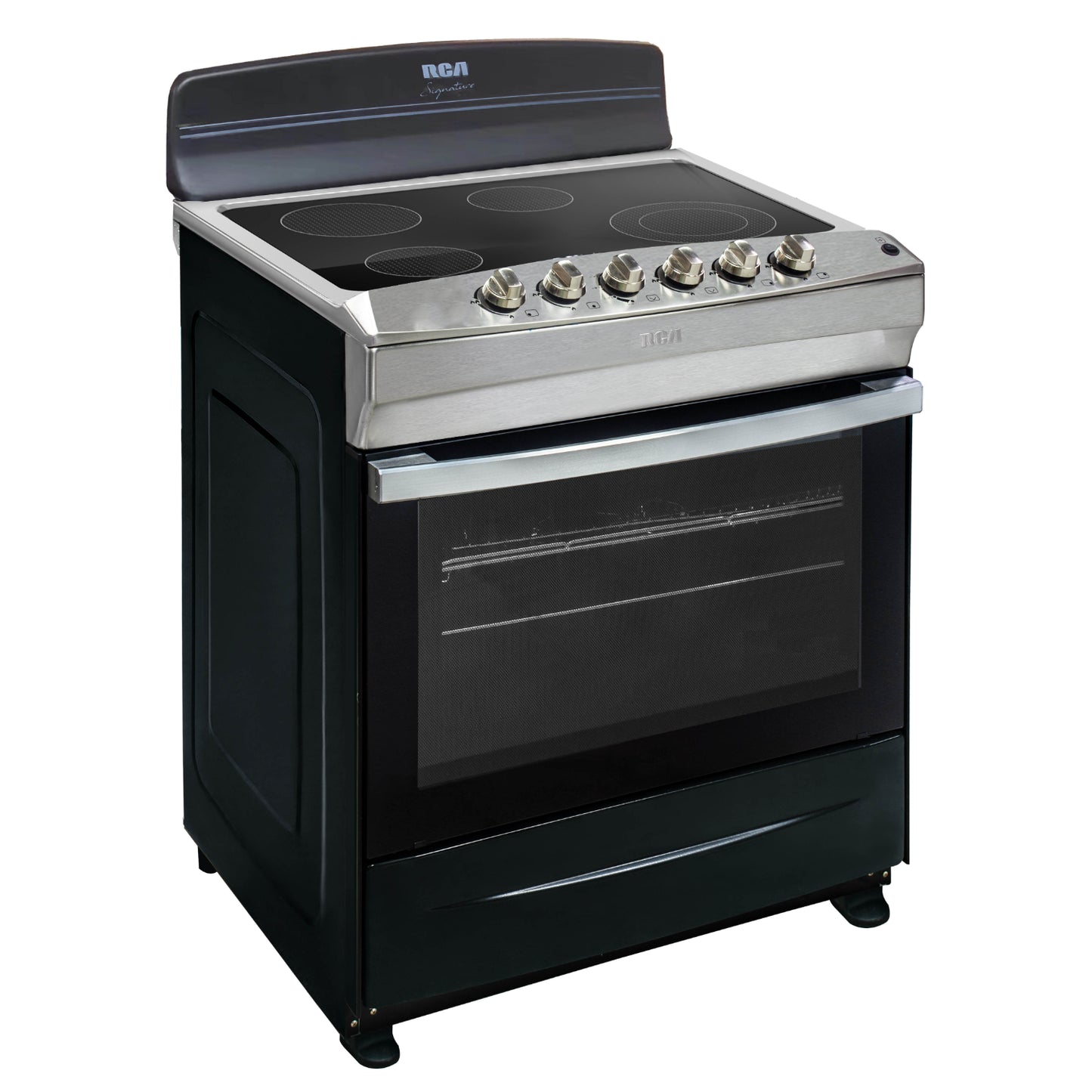 Estufa eléctrica vitrocerámica 4 quemadores RCA con diseño moderno y horno de gran capacidad