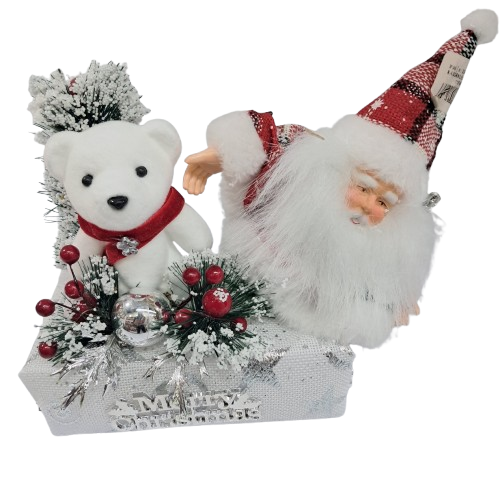 Adorno de Santa plateado