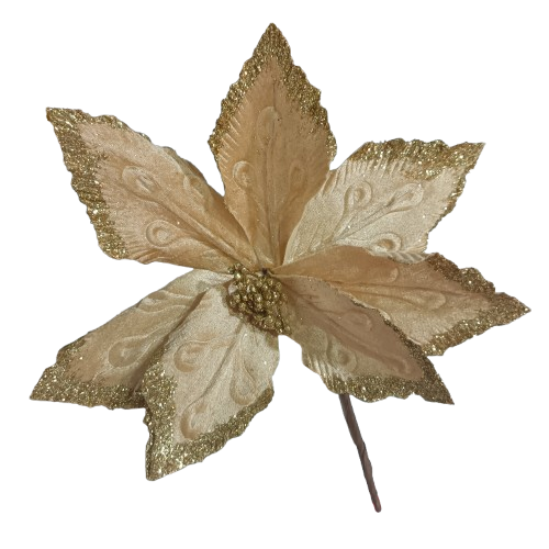 NAV. FLOR 30CM DORADO T/PASCUA