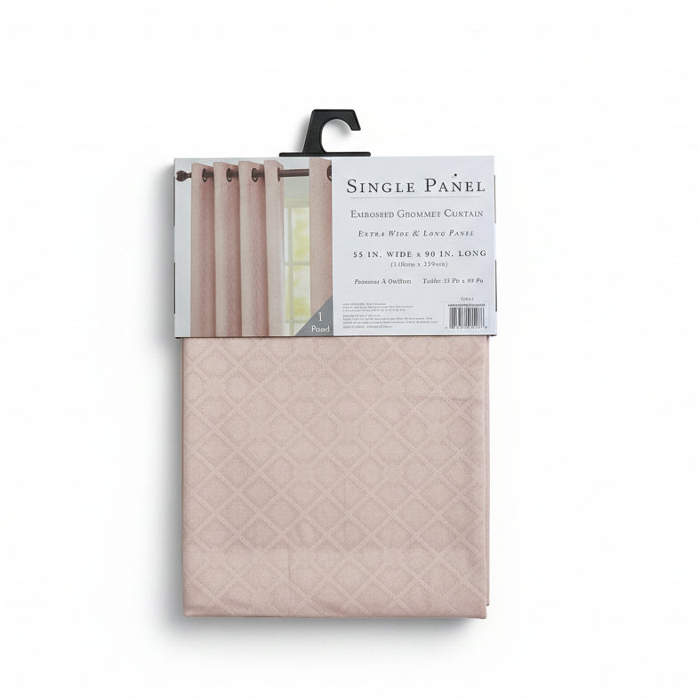 CURTAIN FOR LIVING ROOM TRELLIS II 1PSZ PINK