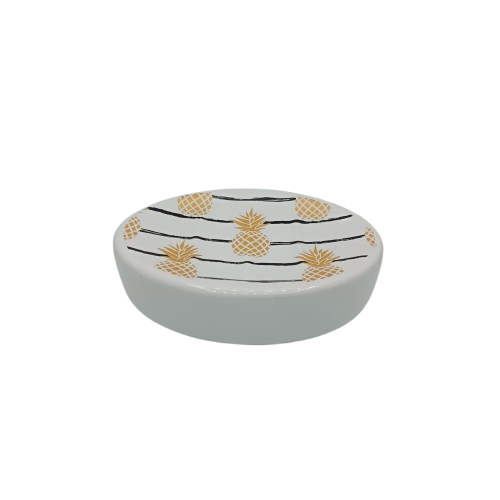 SOAP DISH 11X8X3CM PINEAPPLE