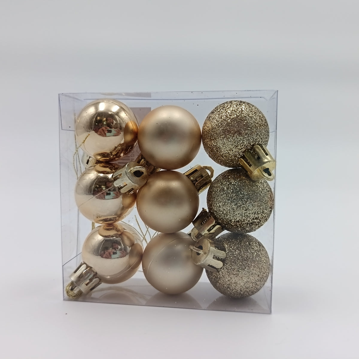 NAV. SET OF 9 PCS 3 CM GOLD BALLS