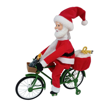 NAV. SANTA AND BICYCLE ORNAMENT 33CM