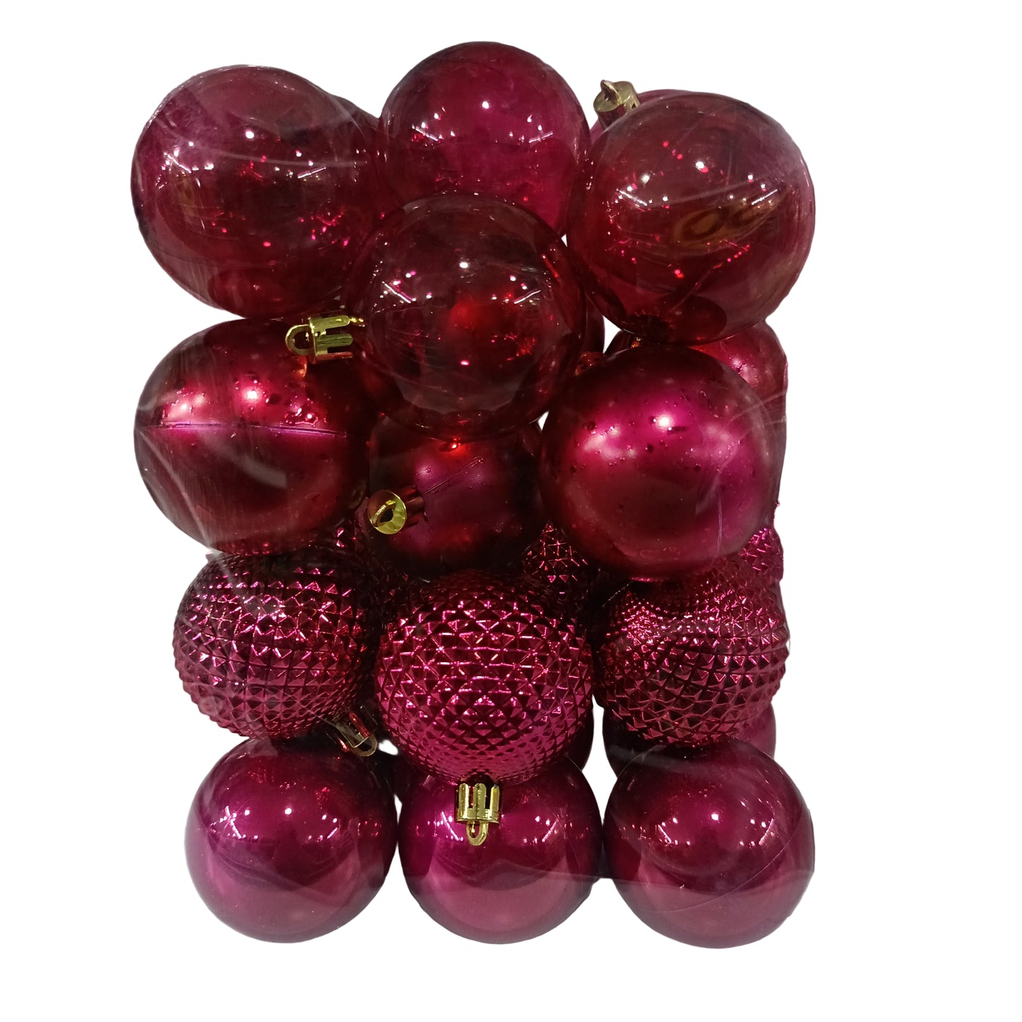 NAV. SET 24 PELOTAS 6CM DEC. ROJO