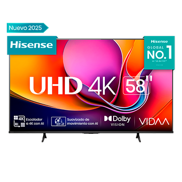 TV HISENSE LED 58 SMART VIDAA UHD 4K