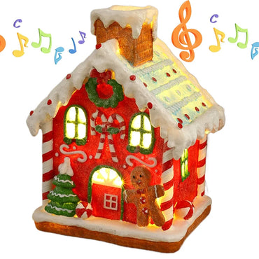 NAV. CASITA D/GALLETAS ROJA C/LUZ