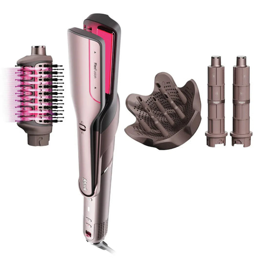 Multiestilizador Shark FlexFusion HD642S con accesorios para peinados versátiles y modernos.