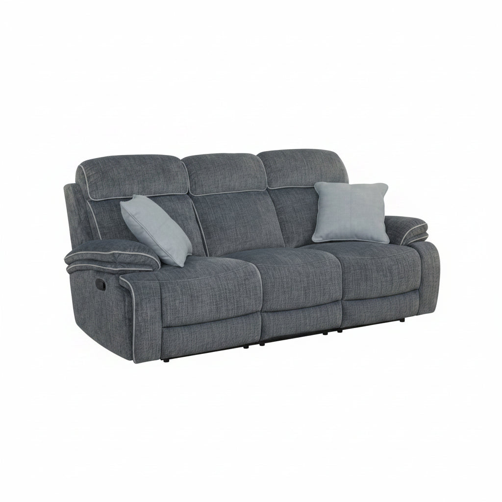 Sillón gris reclinable de ACME FURNITURE, vista frontal en sala de estar