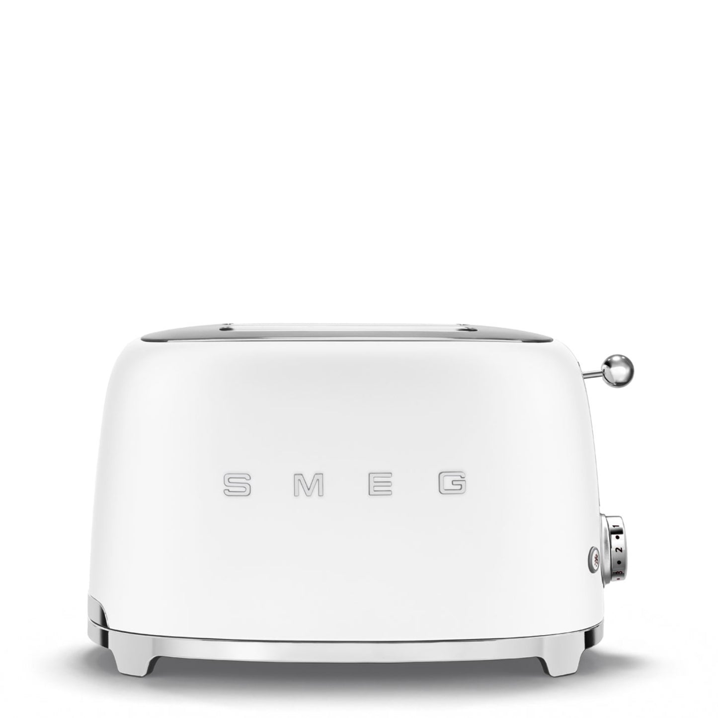 Tostadora blanca SMEG frontal, cocina moderna