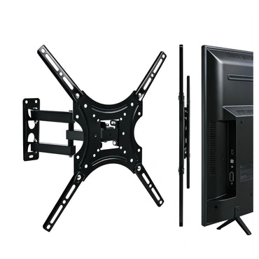 soporte para tv negro lateral, ideal para salones modernos