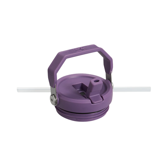Tapa para termo Stanley 30oz lila con asa y sorbete para fácil transporte y uso