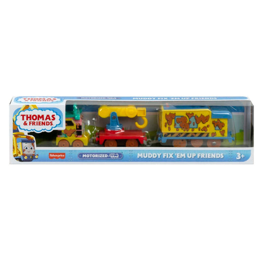 Juguete de tren Thomas con grúa y vagón de animales, colorido y motorado