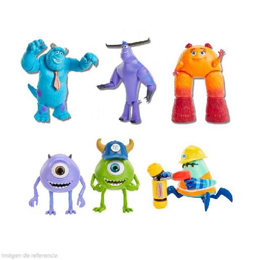 Figuras de monstruos de Pixar, colores vibrantes, colección divertida para niños