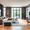A modern living room with trendy minimalist furniture