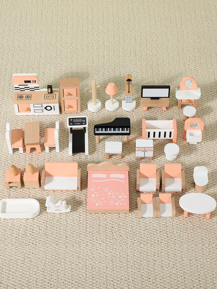 Set de Juguete 34 Piezas Mini Muebles CL3036