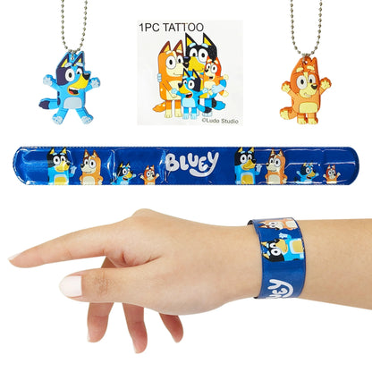 Bluey Surprise Ball con Pulsera, Llavero, Collar y Tatuaje BY004