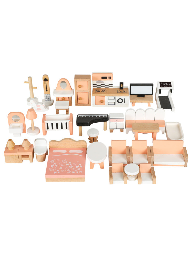Set de Juguete 34 Piezas Mini Muebles CL3036