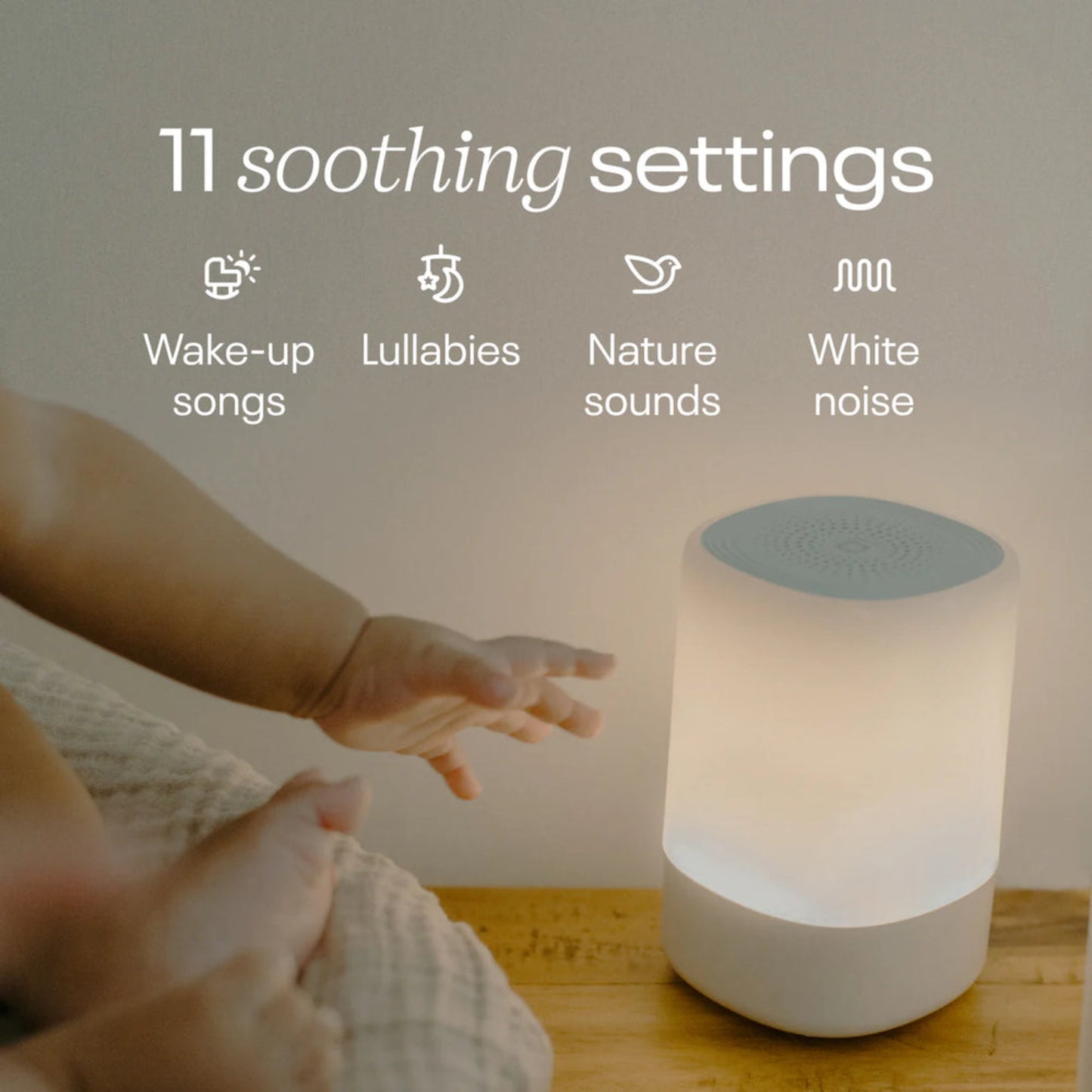 Nanit Sound + Light: Lámpara Inteligente con Sonido y Luz Noche L101NW