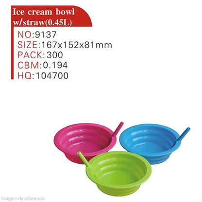 PLASTIC PLATE WITH STRAW