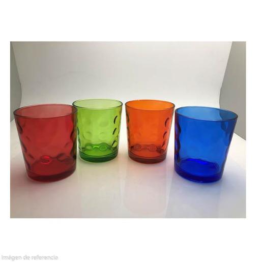 SET D/ 4 VASOS COLORES 14 ONZ