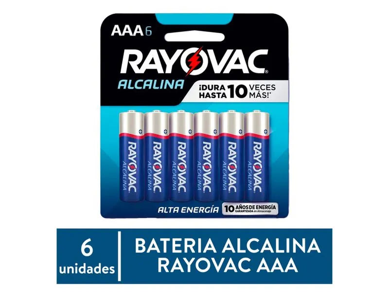 BLISTER DE PILAS ALCALINAS AAA DE 6 UNID