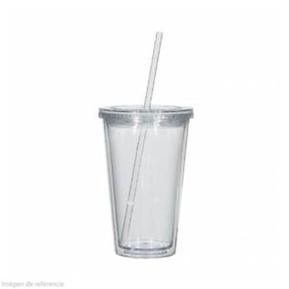 Acrylic Cup with Straw