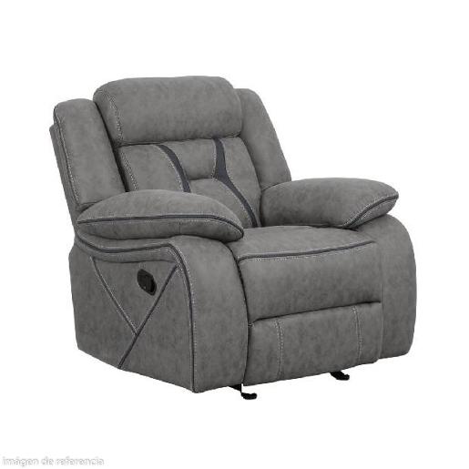 SILLON RECLINABLE GLIDER HIGGINS GRIS