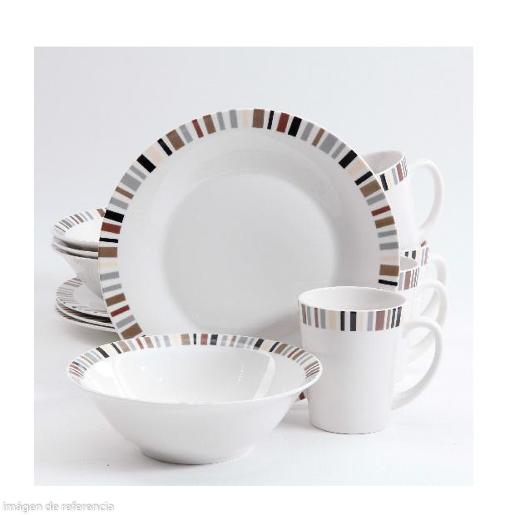 PIETRA MARRON 12PC PORCELAIN DINNERWARE SET