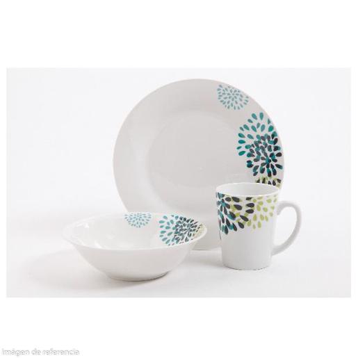 SET DE VAJILLA ELLA PETALOS 12PC PORCELA