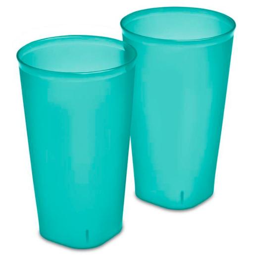 SET DE 2 VASOS TURQ. 32OZ.