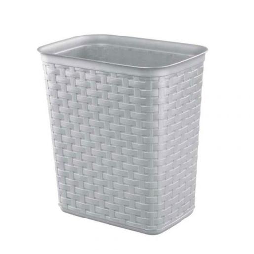 CESTA P/ BASURA 13LT GRIS