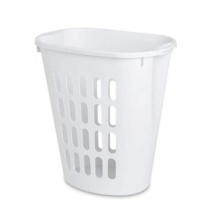 RECTANGULAR LAUNDRY BASKET WITH WHITE LID