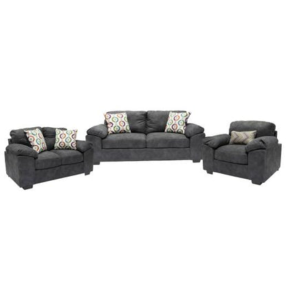 BEDFORD 3-PIECE GREY LIVING ROOM SET