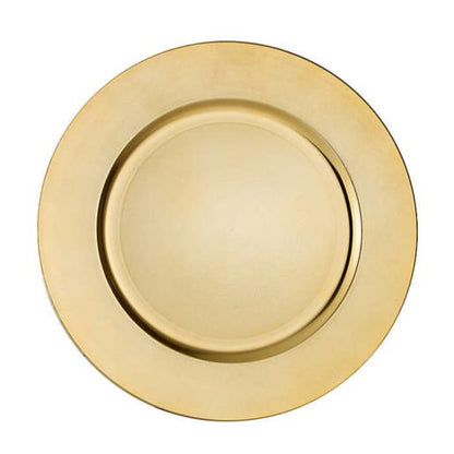 NAV. PORTA PLATO LISO 33CM DORADO