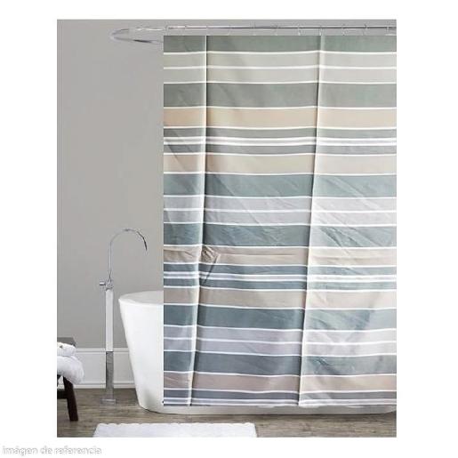 CORTINA DE BAÑO COVE STRIPE C/ 12 GANCHO