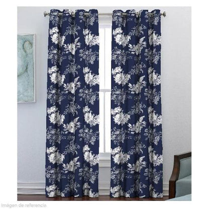 1 Pc Blue Garden Living Room Curtain