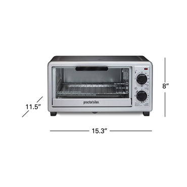 Horno Tostador Proctor Silex 31260 4 Rebanadas Acero con Timer y Bandeja de Migas