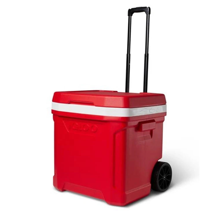 HIELERA INSULADA 60QT C/RUEDAS ROJA