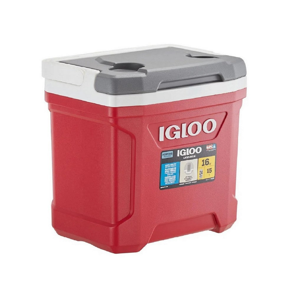 HIELERA 16QT ROJA