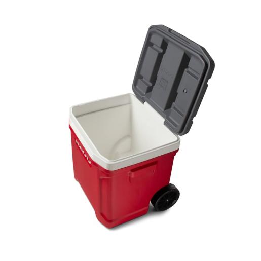 HIELERA INSULADA 60QT C/RUEDAS ROJA