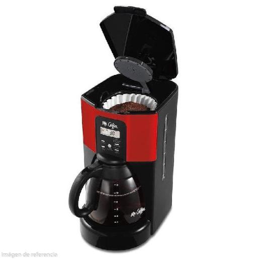 CAFETERA DIGITAL 12 TAZAS ROJA/NEGRA