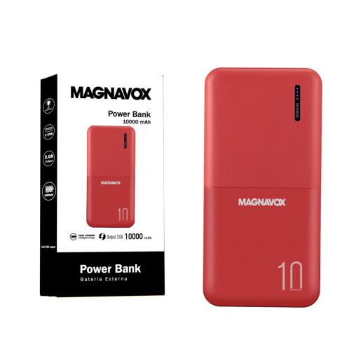 BATERIA PORTATIL 10000 MAH 2 USB ROJA