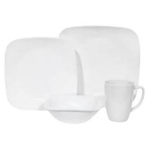 SET VAJILLA PURE WHITE 16PZS