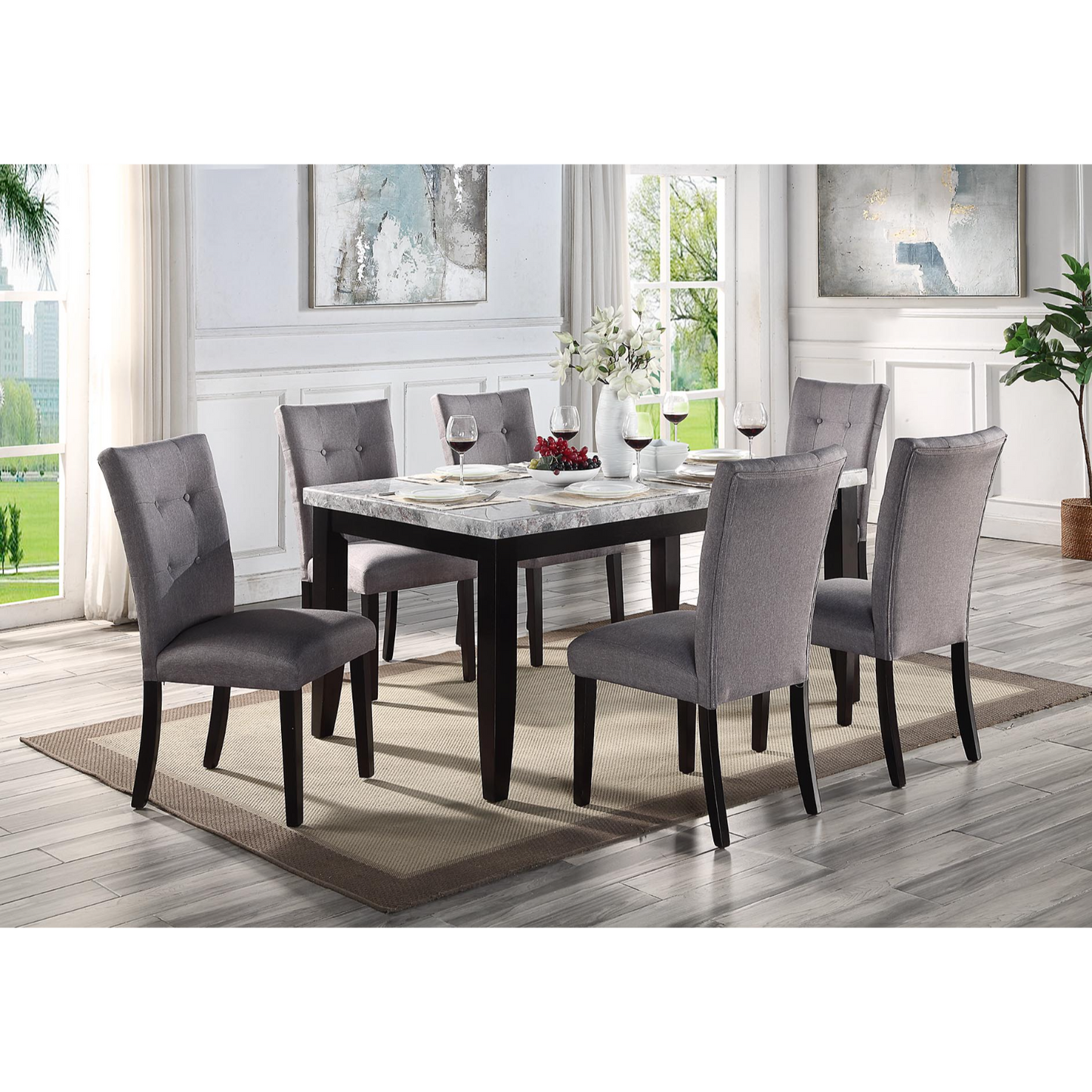 JGO DE COMEDOR HUSSEIN BAJO 6P