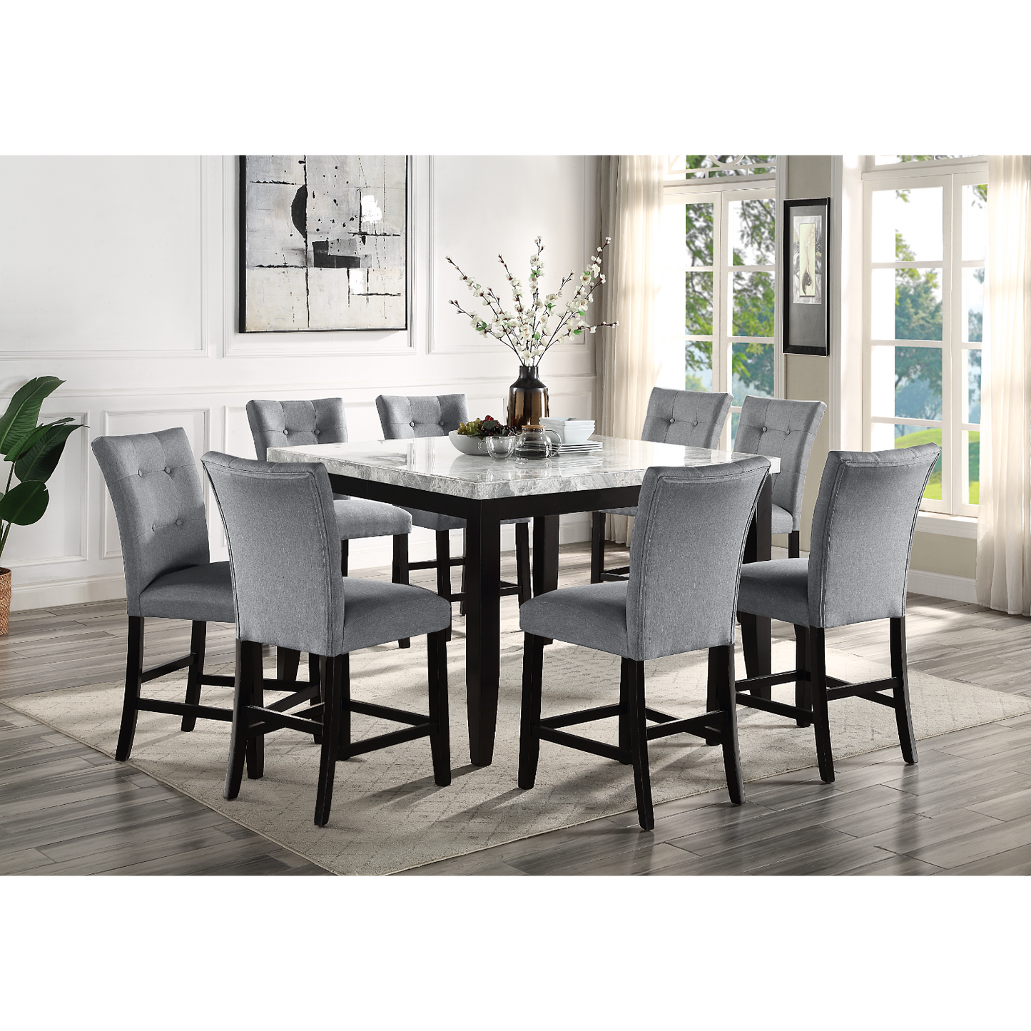 JGO DE COMEDOR HUSSEIN ALTO 8P