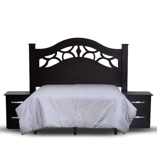 Q/M PANAMA HEADBOARD WITH 2 G NIGHT TABLES